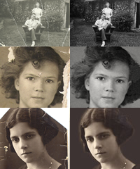 Damaged photo restoration thumbnail